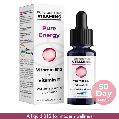 Pure Energy Vitamin B12 + E | Liquid Supplement Boost Pure Energy Vitamin B12 + E | Liquid Supplement Boost