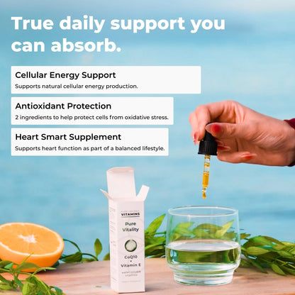 Pure Vitality Coenzima Q10 + Vitamina E