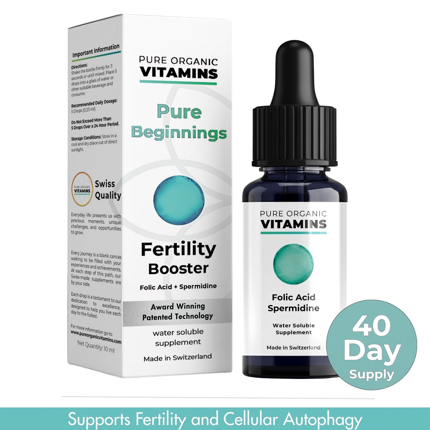 Pure Beginnings Liquid Spermidine + Folic Acid