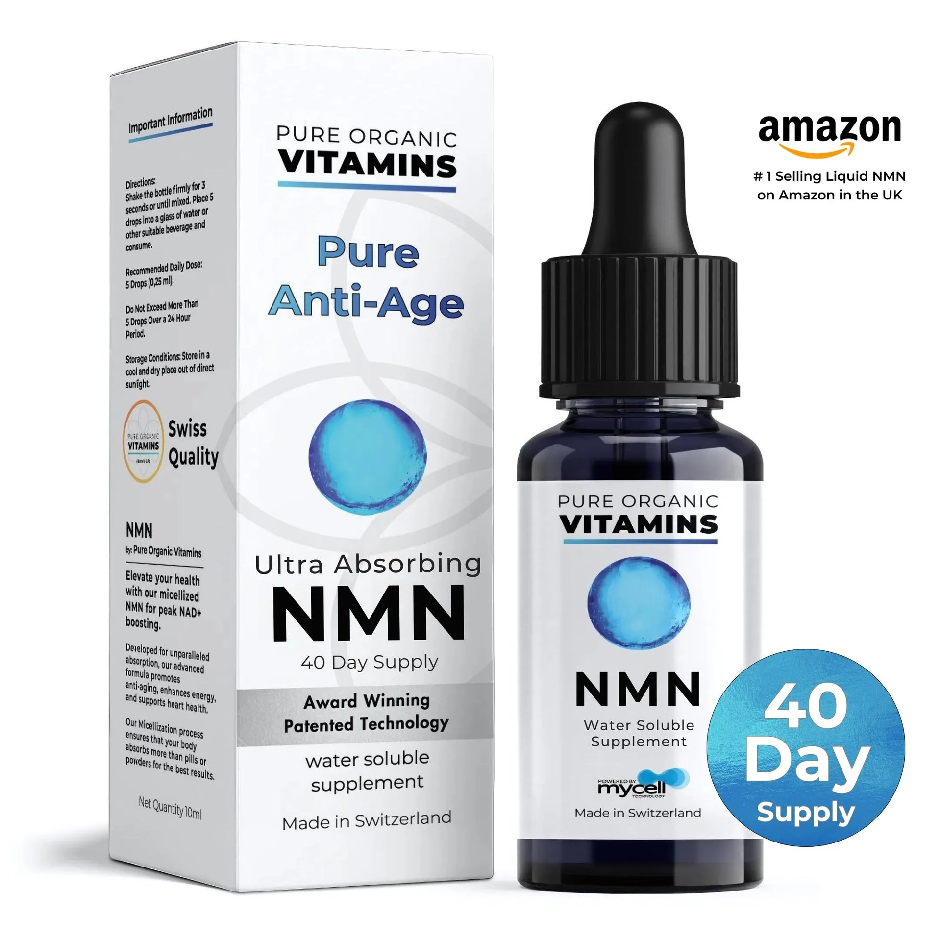 Liposomal NMN Liquid Drops | Pure Organic Vitamins